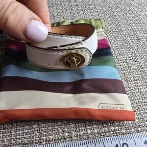 Coach Wrap Bracelet White
